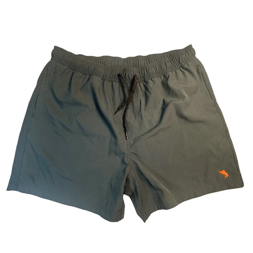 Salt Life Mens Gray Board Shorts Swim Trunks‎ Marlin Logo XXL SLM4105